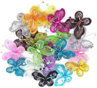 🦋 vibrant 2" nylon glitter butterfly table scatter - pack of 24, ideal for wedding, party, scrapbooking, crafts & card decoration logo