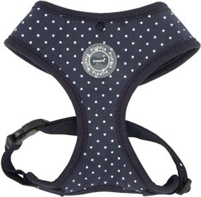 img 3 attached to 🐾 Puppia Navy Dotty Pet Vest Harness II - PARA-HA1529-NY-L