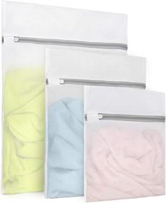 img 4 attached to Set of 3 Long-Lasting Fine Mesh Laundry Bags for Delicates (1 Large 16 x 20 Inches, 1 Medium 12 x 16 Inches, 1 Small 9 x 12 Inches)