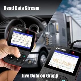 img 1 attached to Расширенный OBD2 диагностический считыватель OBDII Сканер для грузовых автомобилей - CReader HD Plus CRHD Считыватель кодов грузового автомобиля с режимами связи OBD-II 1-10 и протоколами J1587, J1708 и J1939