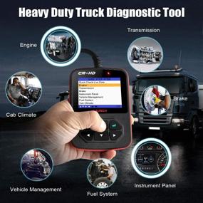 img 2 attached to Enhanced OBD2 Diagnostic Reader OBDII Scan Tool for Heavy Duty Trucks - CReader HD Plus CRHD Truck Code Scanner with OBD-II Communication Modes 1-10 and J1587, J1708, and J1939 protocols
