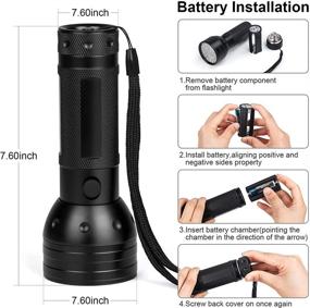 img 2 attached to 🔦 WindFire Pocket Size Waterproof 51 LED Handheld UV Blacklight Flashlight - Stain & Urine Detector Torch for Pets, Counterfeit Money