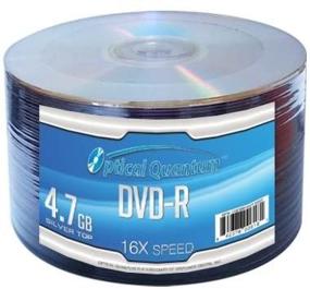 img 4 attached to 💿 OQDMR16ST-50SP 16X 4.7 GB DVD-R Shiny Silver 50-Disc Spindle by Optical Quantum - High-Performance Recordable DVDs