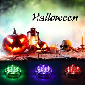 img 3 attached to 4pcs Submersible LED Lights with Remote Control, RGB Color Changing 🌈 for Party Decoration, Waterproof Submersible LED Lights for Glass Vase Decor, Halloween, Christmas