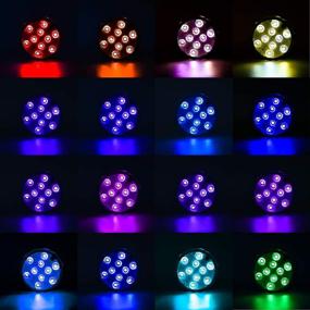 img 1 attached to 4pcs Submersible LED Lights with Remote Control, RGB Color Changing 🌈 for Party Decoration, Waterproof Submersible LED Lights for Glass Vase Decor, Halloween, Christmas