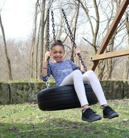 img 2 attached to 🏞️ M & M Sales Enterprises Treadz Traditional Tire Swing: A Classic and Fun Outdoor Activity for Kids and Adults, MM00140