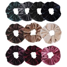 img 4 attached to 🎀 Jaciya 10-Pack Velvet Hair Scrunchies: Soft and Elegant Elastic Hair Bands in 10 Colors