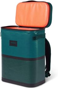 img 2 attached to 🎒 Igloo Reactor 24-Can Portable Soft Sided Insulated Cooler Bag with Leakproof and Waterproof Zipper, Backpack Style, Padded Shoulder Straps - Ideal for Hiking, Camping, Fishing, and Picnic - Deep Teal