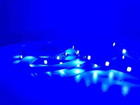 img 3 attached to 🔵 Blue LED Strip Lights Battery Powered - Cuttable USB Light Strip, SMD 2835 LED Strip, Battery Operated LED Lights for Bedroom Home Indoor Decoration, 2M/6.56ft, 120 LEDs