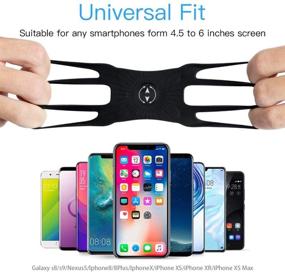 img 1 attached to 🚲 Bike Cell Phone Handlebar Mount Holder, Silicone Bicycle Phone Stand, Universal Handlebar Cradle for iPhone, Samsung Galaxy, Google Pixel, and more