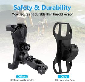 img 2 attached to 🚲 Bike Cell Phone Handlebar Mount Holder, Silicone Bicycle Phone Stand, Universal Handlebar Cradle for iPhone, Samsung Galaxy, Google Pixel, and more