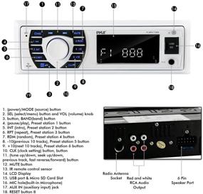 img 2 attached to 🔊 Водонепроницаемый морской радиоприемник с динамиками 12v, одинарное исполнение, с функцией Bluetooth, микрофоном, 4 динамиками, пультом дистанционного управления, проводной комплект - встроенная консольная система (белая) PLMRKT38W