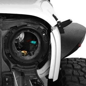 img 2 attached to 🚙 u-Box 7-дюймовый кронштейн крепления фары с 3 пластиковыми штифтами - подходит для Jeep JK Wrangler 2007-2018