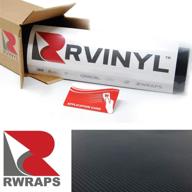 🚗 rwraps 5d black carbon fiber vinyl wrap film sheet roll - 5ft x 1ft, including application card for vehicle car wrapping logo