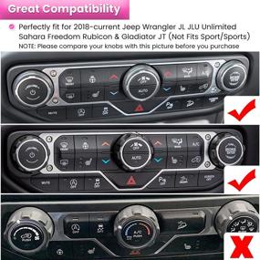 img 3 attached to Air Conditioner Switch Knob Cover For 2018-2021 Jeep Wrangler JL JLU Gladiator JT Bling Crystal Rhinestone Button Cover Decoration Twist Ring Trim Interior Accessories Aluminum Alloy (Rose Pink 3PCS)