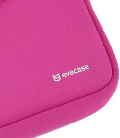 img 1 attached to Evecase 7~8 Inch Tablet Ultra-Portable Neoprene Zipper Carrying Sleeve Case Bag With Accessory Pocket - Hot Pink/Green