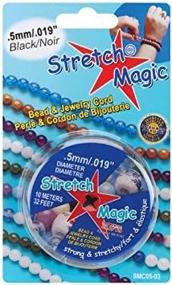 img 1 attached to 🔮 Versatile and Durable Pepperell Stretch 0.5mm Magic Bead and Jewelry Cord, 10m, Black for All Your Crafting Needs!