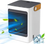 🌬️ rechargeable portable air conditioner fan with built-in 3000mah battery & timer for fast cooling - quiet, 3 speeds, with air filter - ideal for home, office, and room use логотип