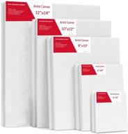 s & e teacher's edition white blank canvas set - 10 pcs multi size pack for painting, acrylic pouring & more logo