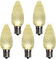 🔆 enhance your outdoor decor: pack of 25 led c9 warm white replacement christmas light bulbs for outdoor string light логотип