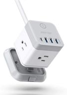 💡 3-outlet vertical cube mountable power outlet extender logo