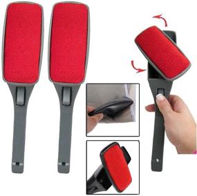 img 2 attached to 🧹 Ultimate 3 Pack Swivel Magic Lint Brush Remover for Clothes, Fabric, Pet Hair, Dust, and Dandruff - Efficiently Cleans and Eliminates without Vacuum or Sticky Rollers