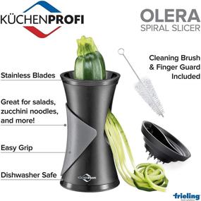 img 1 attached to 🥦 Küchenprofi Olera Spiralizer for Vegetables: Efficient 6" H x 3.5" Diameter, Black