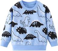 🦖 dinosaur toddler sweatshirt: little boys' top t-shirt, rex dino baby halloween clothes logo