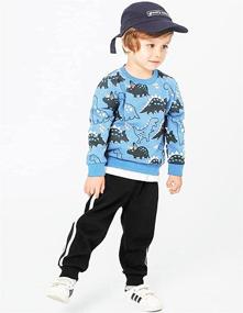 img 3 attached to 🦖 Dinosaur Toddler Sweatshirt: Little Boys' Top T-Shirt, Rex Dino Baby Halloween Clothes