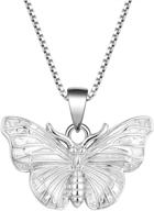 🦋 wioy butterfly necklace: stunning 925 sterling silver jewelry with 18" chain for women logo