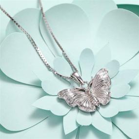 img 1 attached to 🦋 WIOY Butterfly Necklace: Stunning 925 Sterling Silver Jewelry with 18" Chain for Women