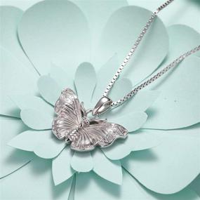 img 2 attached to 🦋 WIOY Butterfly Necklace: Stunning 925 Sterling Silver Jewelry with 18" Chain for Women