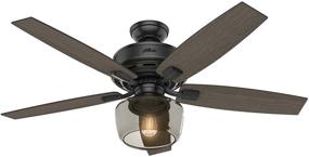 img 4 attached to 🔦 Hunter Bennett 52-inch Matte Black Indoor Ceiling Fan with LED Light and Remote Control - Improved SEO