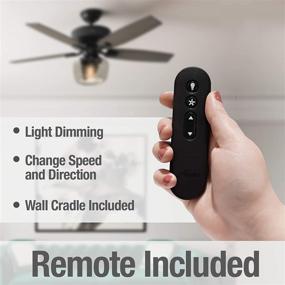 img 3 attached to 🔦 Hunter Bennett 52-inch Matte Black Indoor Ceiling Fan with LED Light and Remote Control - Improved SEO