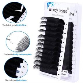 img 2 attached to Lash Extensions 20-25mm Mixed Tray Classic Eyelash Extensions - C/D Curl | 0.07mm Individuals | Lashes Supplies Online