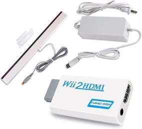 img 4 attached to Wii Accessories Bundle: AC Power Supply Adapter, Wii to HDMI 🎮 Converter, and Wired Infrared Ray Sensor Bar - Compatible with Nintendo Wii