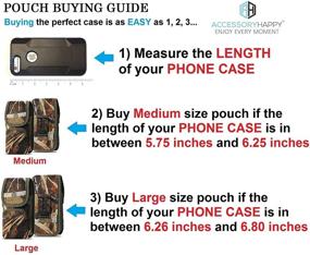 img 3 attached to 📱 Medium AH Military Grade Cell Phone Hunting Camo Phone Holster with Belt Clip for iPhone 6 6S 7 8 X XR XS 11 Pro 12 Pro (4.7''), S20, Kyocera DuraForce, Android, Canvas - Compatible with Otterbox