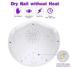 img 4 attached to Hestiasko UV LED лампа для ногтей набор: профессиональный сушитель гель-лака с таймером и датчиком и дисплеем LCD