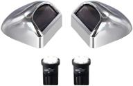 🚦 hercoo led license plate light lamp lens white bulbs chrome rear housing for 1999+ silverado sierra avalanche suburban escalade yukon gmc cadillac truck step bumper, pack of 2 logo