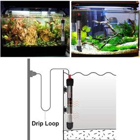 img 1 attached to 🐠 Enhance Aquatic Comfort: 300W Submersible Aquarium Heater with Temperature Display & Controller for Betta, Frogs, Newts, and Turtles