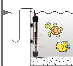 img 4 attached to 🐠 Enhance Aquatic Comfort: 300W Submersible Aquarium Heater with Temperature Display & Controller for Betta, Frogs, Newts, and Turtles