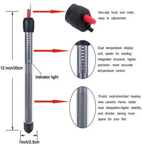 img 3 attached to 🐠 Enhance Aquatic Comfort: 300W Submersible Aquarium Heater with Temperature Display & Controller for Betta, Frogs, Newts, and Turtles