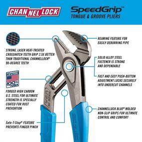 img 1 attached to Набор инструментов Channellock GS-1X Speedgrip: двухштучные щипцы для язычков и шлицевого соединения: 8" и 10" - высокопроизводительные инструменты.