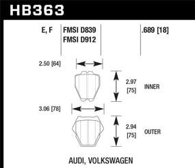 img 1 attached to Хоук Перформанс HB363F 689A Керамический тормозной колодок