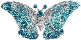 img 4 attached to 🦋 Alilang Empress Monarch Winged Butterfly: Swarovski Crystal Rhinestone Brooch Pin