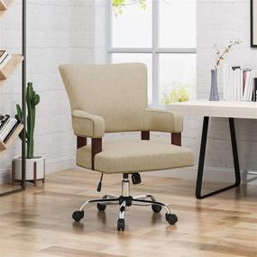 img 3 attached to Wheat and Chrome Office Chair by Christopher Knight Home: Traditional Elegance for Your Home Office