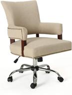 wheat and chrome office chair by christopher knight home: traditional elegance for your home office логотип