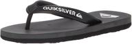 👟 quiksilver molokai молодежная сандалия: стильные черные мальчические туфли для сандалий. логотип