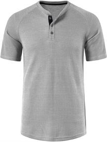 img 2 attached to 👕 LOCALMODE Casual Sleeve Shirts Waffle Men's Clothing: Stylish and Comfortable Shirts for Every Occasion