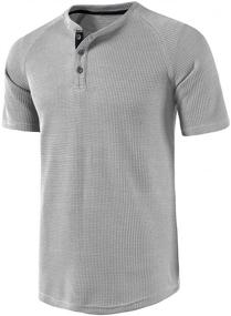 img 3 attached to 👕 LOCALMODE Casual Sleeve Shirts Waffle Men's Clothing: Stylish and Comfortable Shirts for Every Occasion